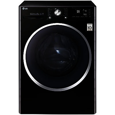LG F14U2TCN8 Freestanding Washing Machine, 8kg Load, A+++ Energy Rating, Black LG F14U2TCN8 Freestanding Washing Machine, 8kg Load, A+++ Energy Rating, Black